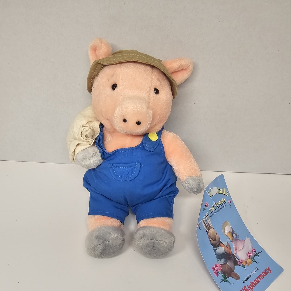 CVS VINTAGE PETER COTTONTAIL'S FRIENDS THIS‎ LITTLE PIGGY STUFFED ANIMAL 9"